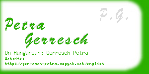 petra gerresch business card